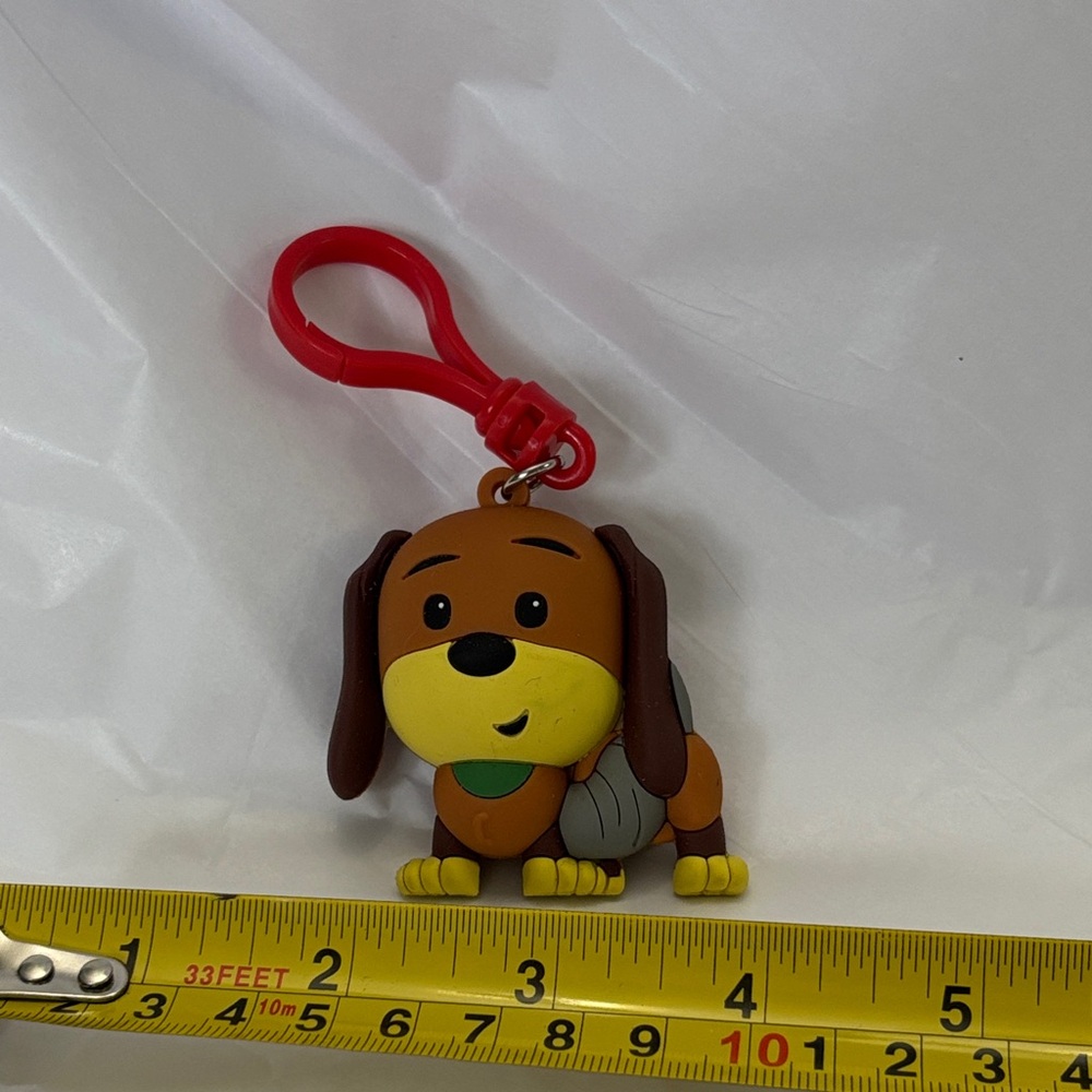 Disney Slinky Dog, Toy Story Keychain with Red Clip